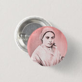 Badge Rond 2,50 Cm Saint Bernadette Soubirous enfant (Devant & derrière)
