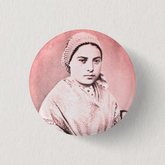 Badge Rond 2,50 Cm Saint Bernadette Soubirous enfant (Devant)