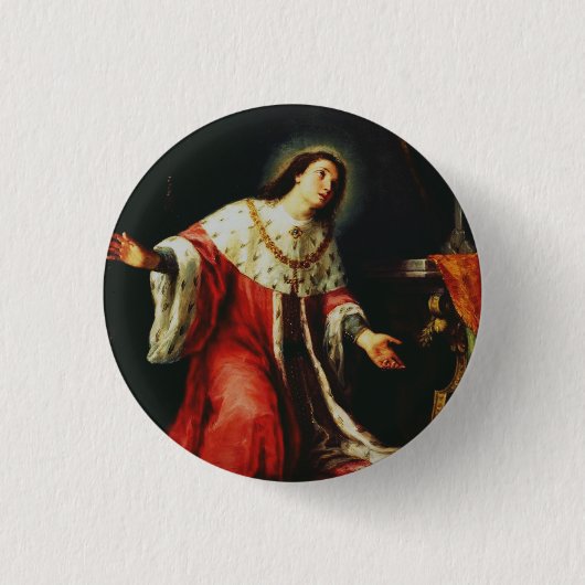 Badge Rond 2,50 Cm Saint Casimir Jagiellon (Devant)