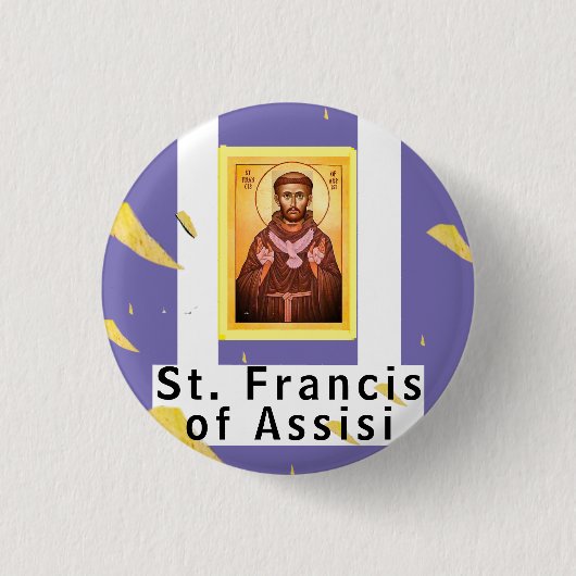 Badge Rond 2,50 Cm Saint François d'Assise (Devant)