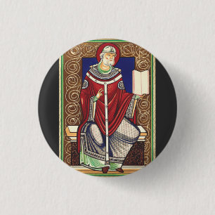 Badge Rond 2,50 Cm Saint Grégoire le Grand Docteur de l'Église