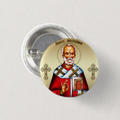 Badge Rond 2,50 Cm Saint Nicolas (Devant & derrière)