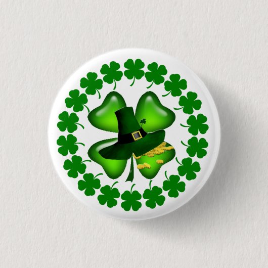 Badge Rond 2,50 Cm Saint Patrick's Day Cadeau unique (Devant)