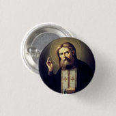 Badge Rond 2,50 Cm Saint Seraphe de Sarov (Devant & derrière)