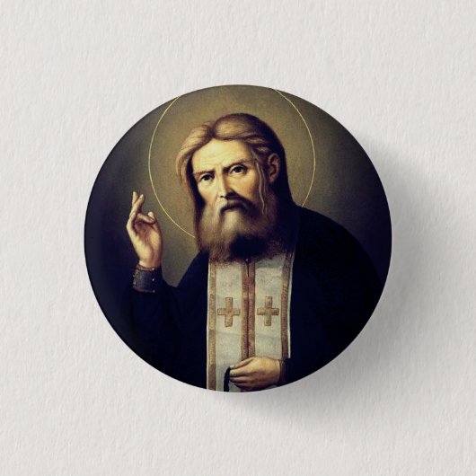 Badge Rond 2,50 Cm Saint Seraphe de Sarov (Devant)