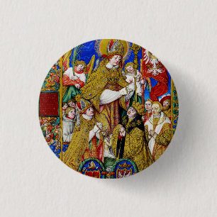 Badge Rond 2,50 Cm Saint Stanislas Évêque et Martyr Beaux-Arts