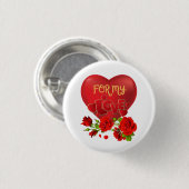 Badge Rond 2,50 Cm Saint Valentin (Devant & derrière)