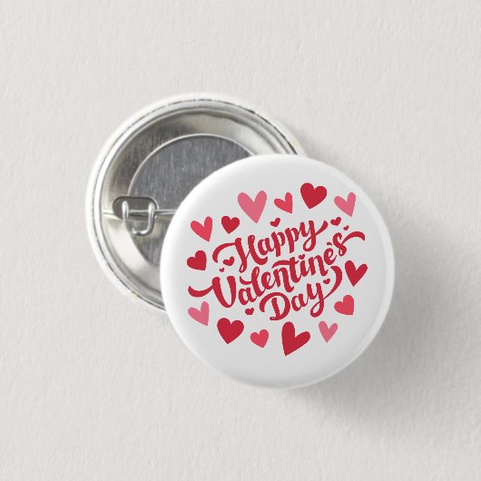 Badge Rond 2,50 Cm Saint Valentin (Devant & derrière)