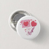 Badge Rond 2,50 Cm Saint-Valentin Hey Sugar (Devant & derrière)