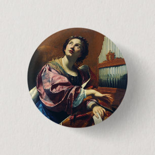 Badge Rond 2,50 Cm Sainte Cécile Premium "Concert céleste" Impression