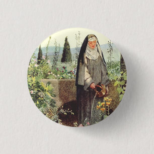 Badge Rond 2,50 Cm Sainte Claire d'Assise : Patronne de la télévision