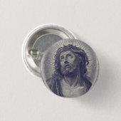 Badge Rond 2,50 Cm Sainte Face de Jésus (Devant & derrière)