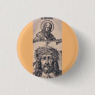 Badge Rond 2,50 Cm Sainte Véronique avec le Vernicle par Hans Burgkma