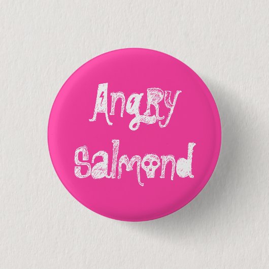 Badge Rond 2,50 Cm Salmond fâché (Devant)