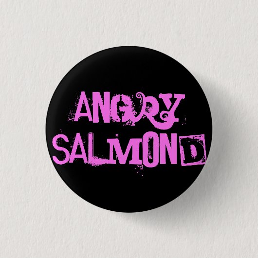 Badge Rond 2,50 Cm Salmond fâché (Devant)