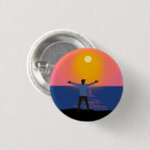 Badge Rond 2,50 Cm Salutation au soleil (Devant & derrière)