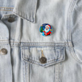 Badge Rond 2,50 Cm Salutation Joyeuse du Père Noël (En situation)