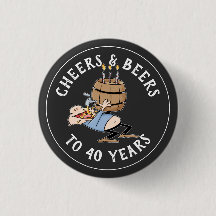 Salutations Et Bières 40e Anniversaire Noir Et Bla