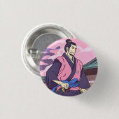 Badge Rond 2,50 Cm samouraï (Devant & derrière)