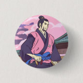 Badge Rond 2,50 Cm samouraï (Devant)