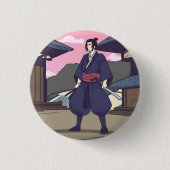 Badge Rond 2,50 Cm samouraï (Devant)