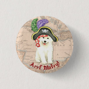 Badge Rond 2,50 Cm Samoyed Pirate