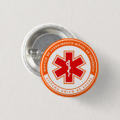 BADGE ROND 2,50 CM SAMU192 (Devant & derrière)