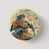Badge Rond 2,50 Cm Samurai Orenji (Devant)