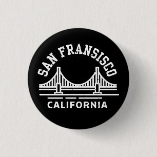 Badge Rond 2,50 Cm San Francisco Californie