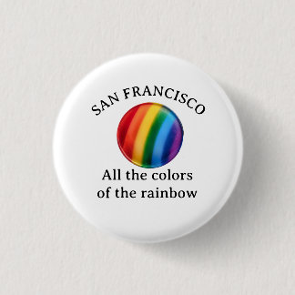 Badge Rond 2,50 Cm San Francisco Toute la couleur de l'arc en ciel