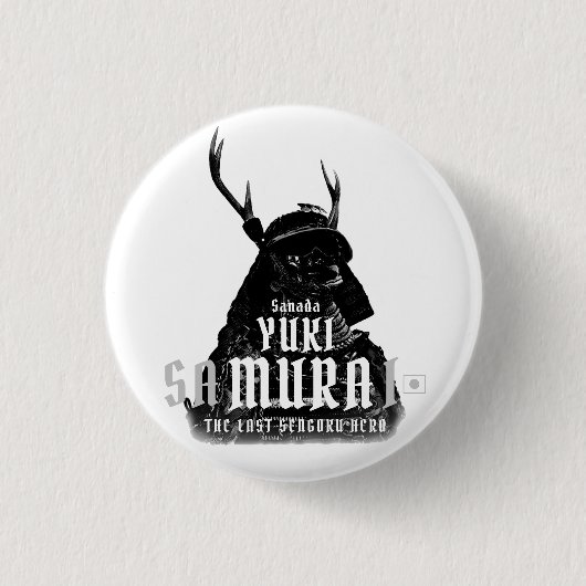 Badge Rond 2,50 Cm SANADA YUKIMURA (version sombre) (Devant)
