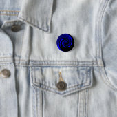 Badge Rond 2,50 Cm Saphir Bleu (En situation)