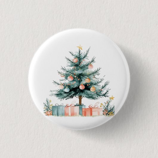 Badge Rond 2,50 Cm sapin de Noël (Devant)