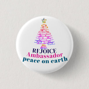 Badge Rond 2,50 Cm Sapin de Noël