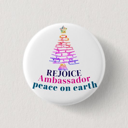 Badge Rond 2,50 Cm Sapin de Noël (Devant)
