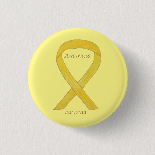 Badge Rond 2,50 Cm Sarcoma Yellow Awareness Ruban Personnalisé Pin (Devant)