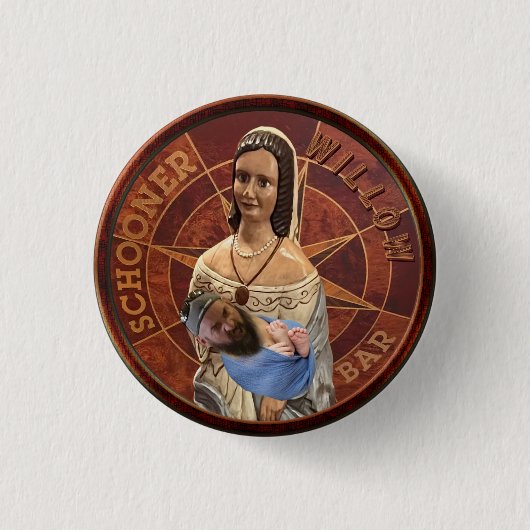 Badge Rond 2,50 Cm Saule (Devant)