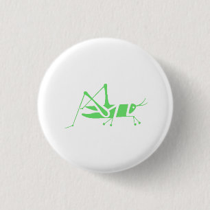 Badge Rond 2,50 Cm Sauterelle verte