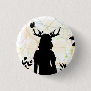 Badge Rond 2,50 Cm Sauvage avec la nature