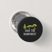 Badge Rond 2,50 Cm Sauvez La Rainforest (Devant & derrière)