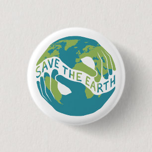 Badge Rond 2,50 Cm Sauvez la Terre