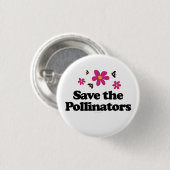 Badge Rond 2,50 Cm Sauvez les pollinisateurs (Devant & derrière)