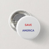 Badge Rond 2,50 Cm SAVE AMERICA SMALL ROUND buttons (Devant & derrière)