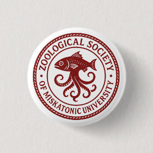 Badge Rond 2,50 Cm Sceau de la Société Zoologique de Miskatonique
