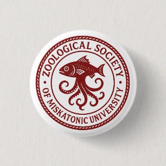 Badge Rond 2,50 Cm Sceau de la Société Zoologique de Miskatonique