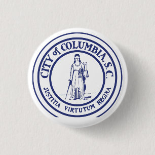Badge Rond 2,50 Cm Sceau de la ville - Columbia, Caroline du Sud