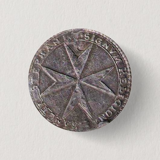 Badge Rond 2,50 Cm Sceau de St. Stephen Toscane Médicis (Devant)