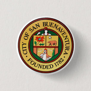 Badge Rond 2,50 Cm Sceau de Ventura, Californie