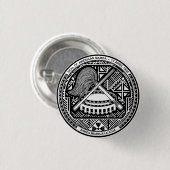 Badge Rond 2,50 Cm Sceau des Samoa américaines (Devant & derrière)
