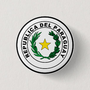 Badge Rond 2,50 Cm Sceau du Paraguay